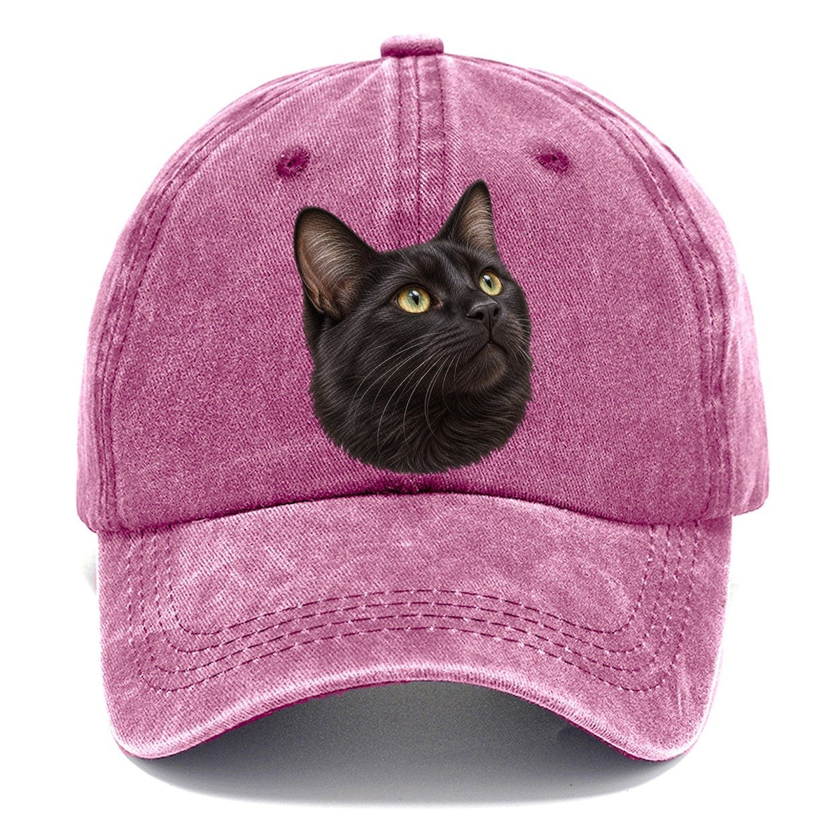 Black Cat Upturned Whiskers Pastimes Companions Classic Cap – Dusty Rose