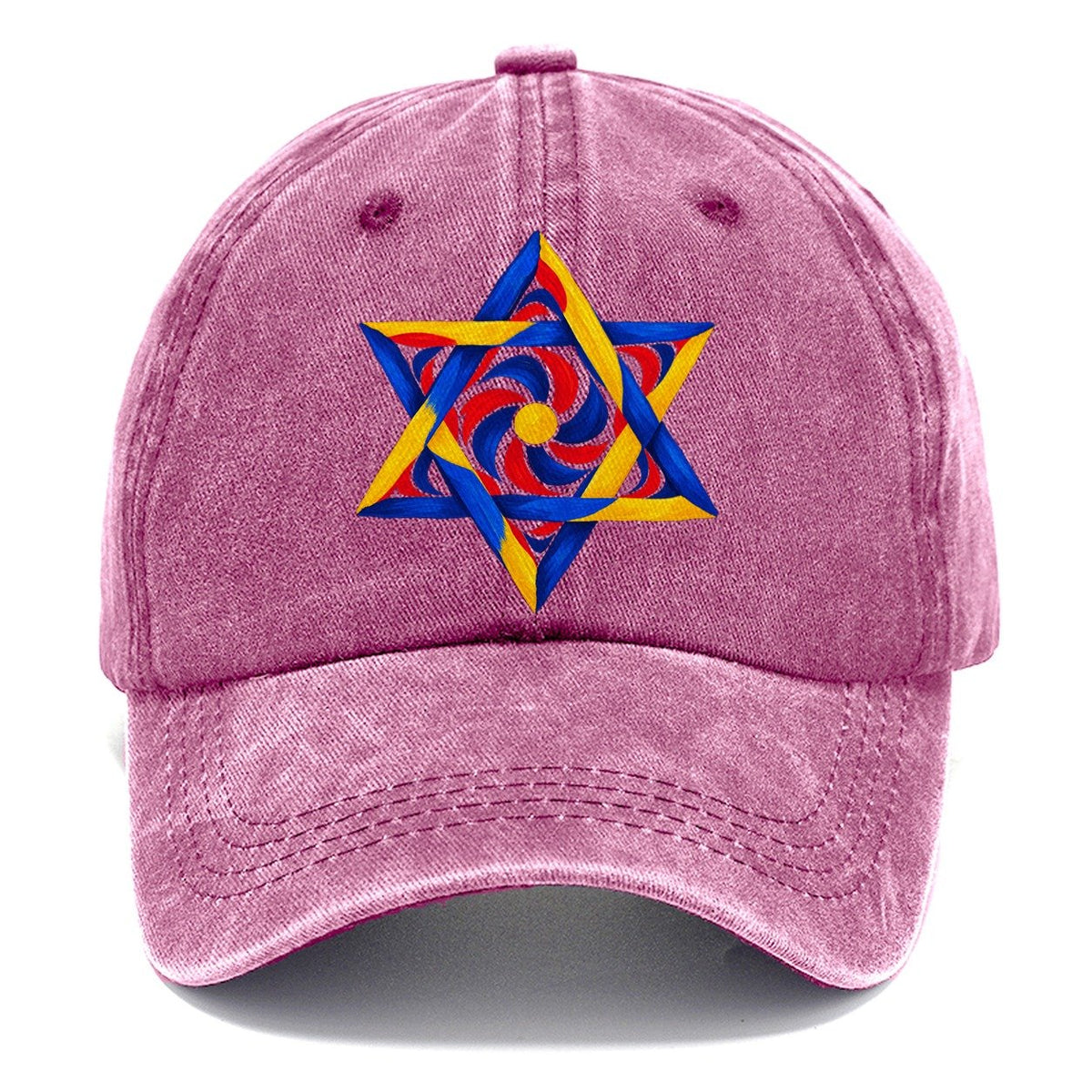 Bauhaus Geometric Star of David Classic Cap – Dusty Rose
