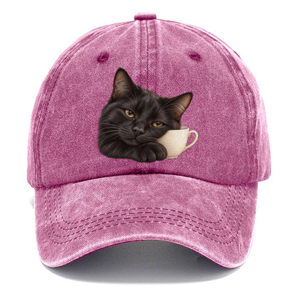 Black Cat Teacup Companion Pastimes Companions Classic Cap – Dusty Rose