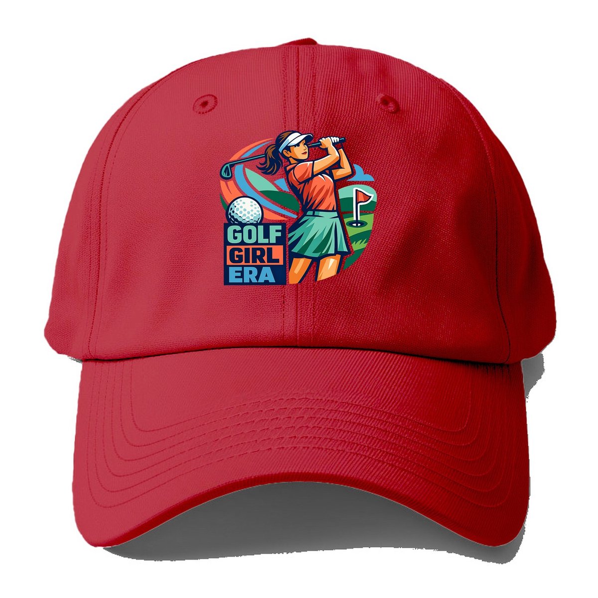 Golf Girl Era Baseball Cap – Red