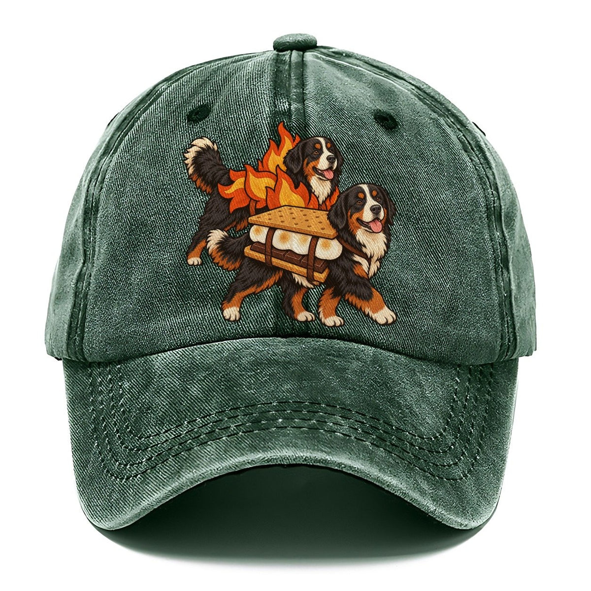 2 Bernese Mountain Dogs In Halloween Costumes Hdp 50 Parade Lineup Halloween Dog Parade Classic Cap – Forest Mist