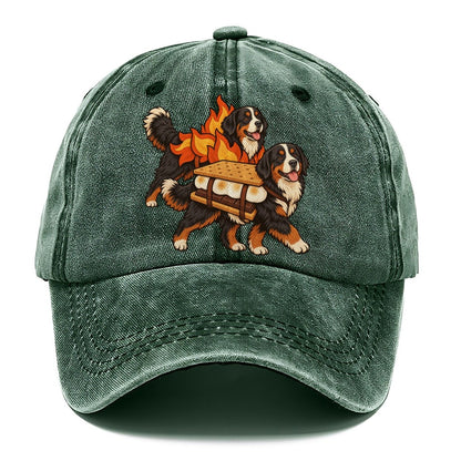 2 Bernese Mountain Dogs In Halloween Costumes Hdp 50 Parade Lineup Halloween Dog Parade Classic Cap – Forest Mist