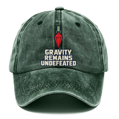 Gravity Remains Undefeated Rock Climbing Classic Cap – Forest Mist