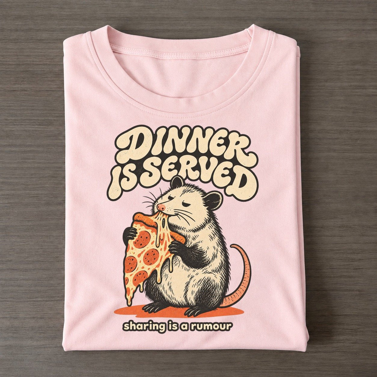 Dinner Is Served Raccoons Off Duty Classic T-shirt – Pink