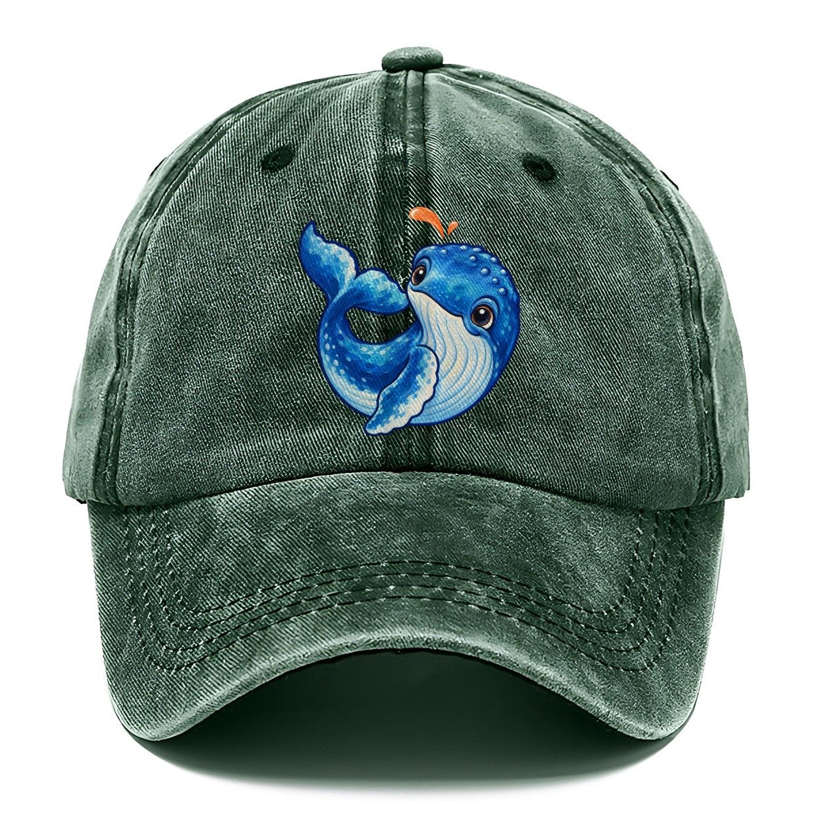 Humpback Whale Tail Curl Sea Sprite Classic Cap – Forest Mist