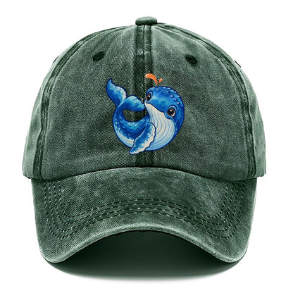 Humpback Whale Tail Curl Sea Sprite Classic Cap – Forest Mist
