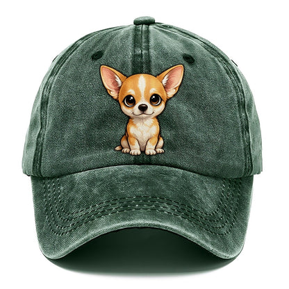Chihuahua Sitting Sweetheart Classic Cap – Forest Mist