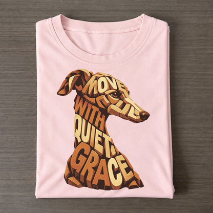 Whippet Long Neck Letter Sculpture Classic T-shirt – Pink