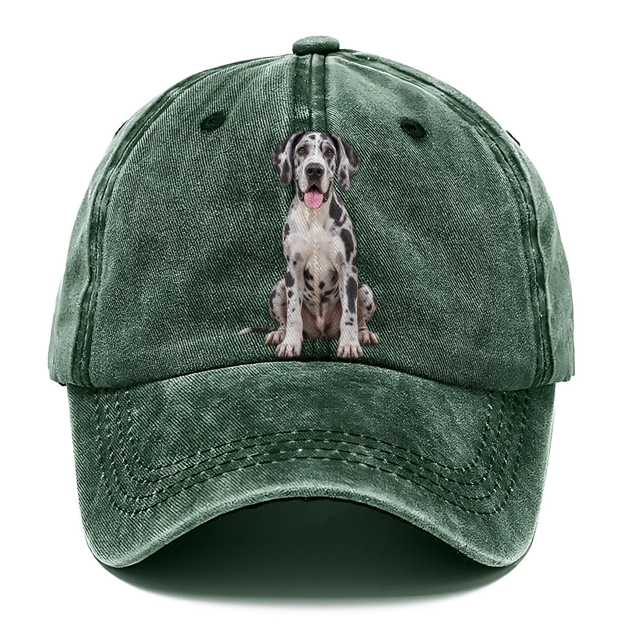 Great Dane Sitting Top Breeds Classic Cap – Forest Mist
