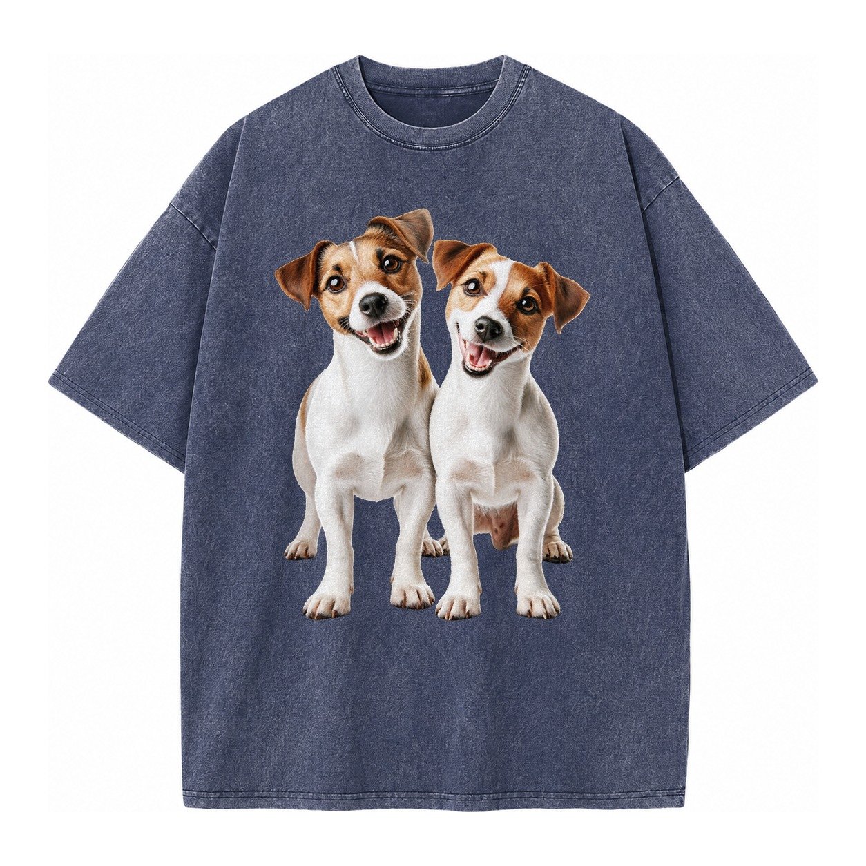 Two Jack Russels Vintage T-shirt – Blue