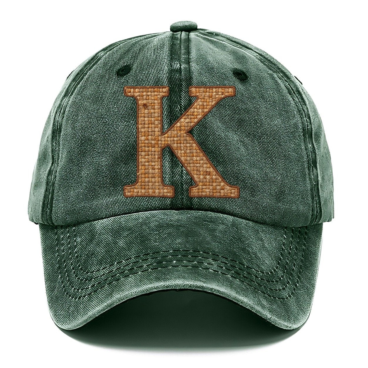 Woven Tweed K Monogram Classic Cap – Forest Mist