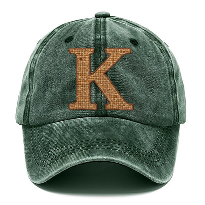 Woven Tweed K Monogram Classic Cap – Forest Mist