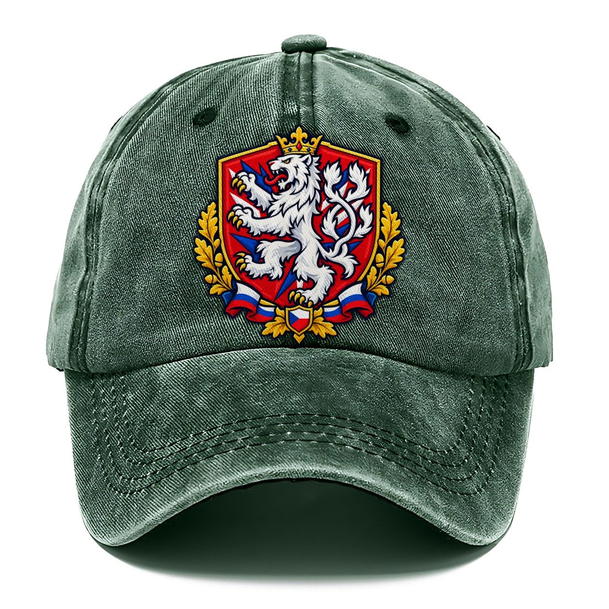 Czech Republic Heraldic Crest Country Logos Classic Cap – Forest Mist