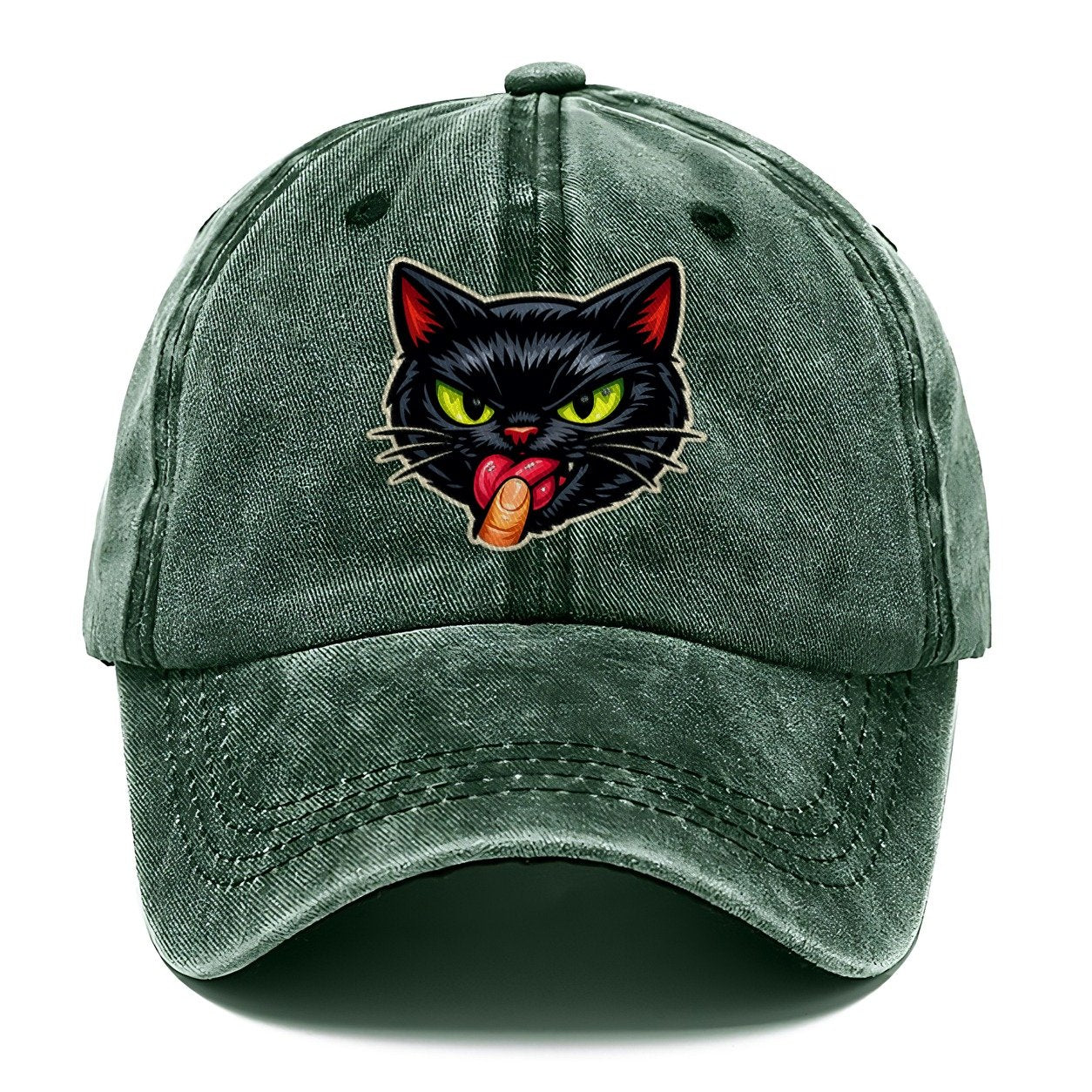 Finger Lickin Cat Classic Cap – Forest Mist