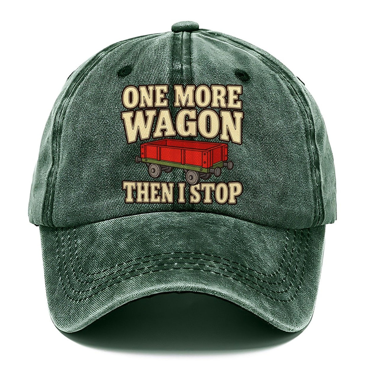 One More Wagon Then I Stop Model Railways Classic Cap – Forest Mist