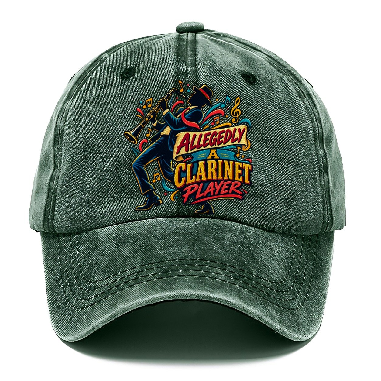 Allegedly A Clarinet Player Music Instruments Classic Cap – Forest Mist