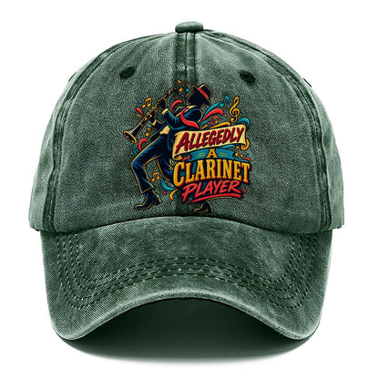 Allegedly A Clarinet Player Music Instruments Classic Cap – Forest Mist
