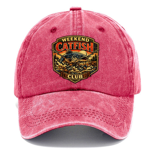 Weekend Catfish Club Classic Cap – Pomegranate Blush