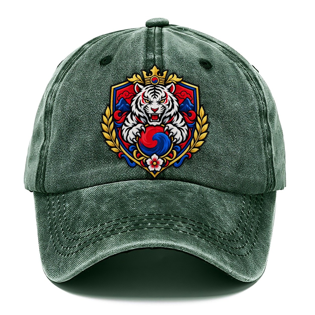 South Korea Heraldic Crest Country Logos Classic Cap – Forest Mist