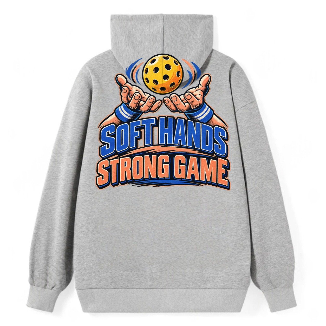 Soft Hands Strong Game Pickleball Life Classic Pullover Hoodie – Grey