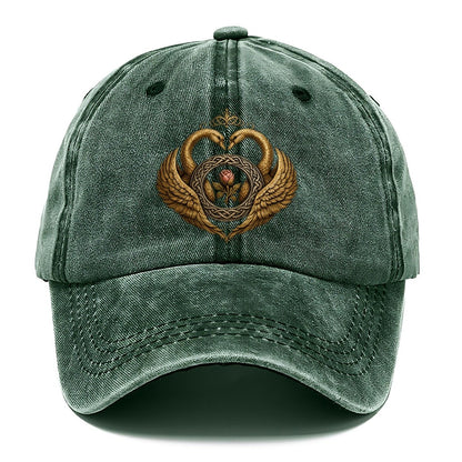 Claddagh Symbol Washed Classic Cap – Forest Mist