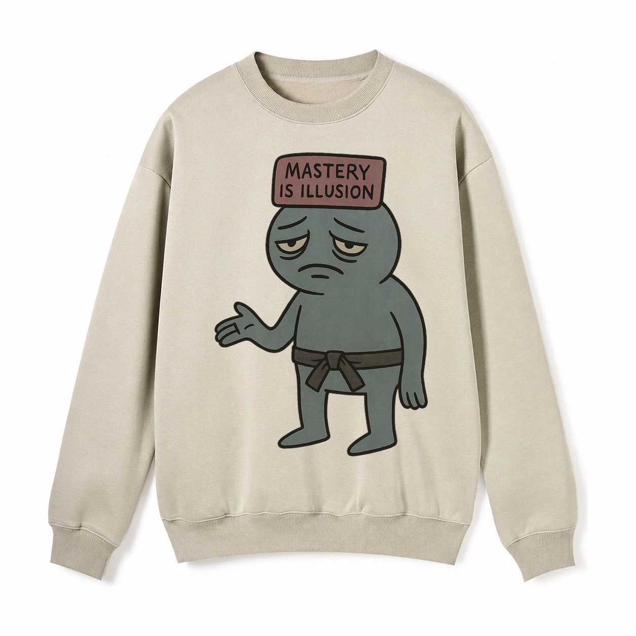 Black Pug Charming Companion Fleece Sweatshirt – Light Khaki