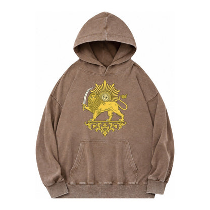 Shir O Khorshid Vintage Washed Hoodie – Brown