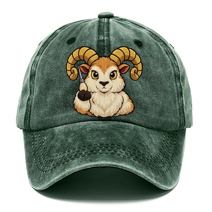 Ram With An Awl Leathercraft Classic Cap – Forest Mist