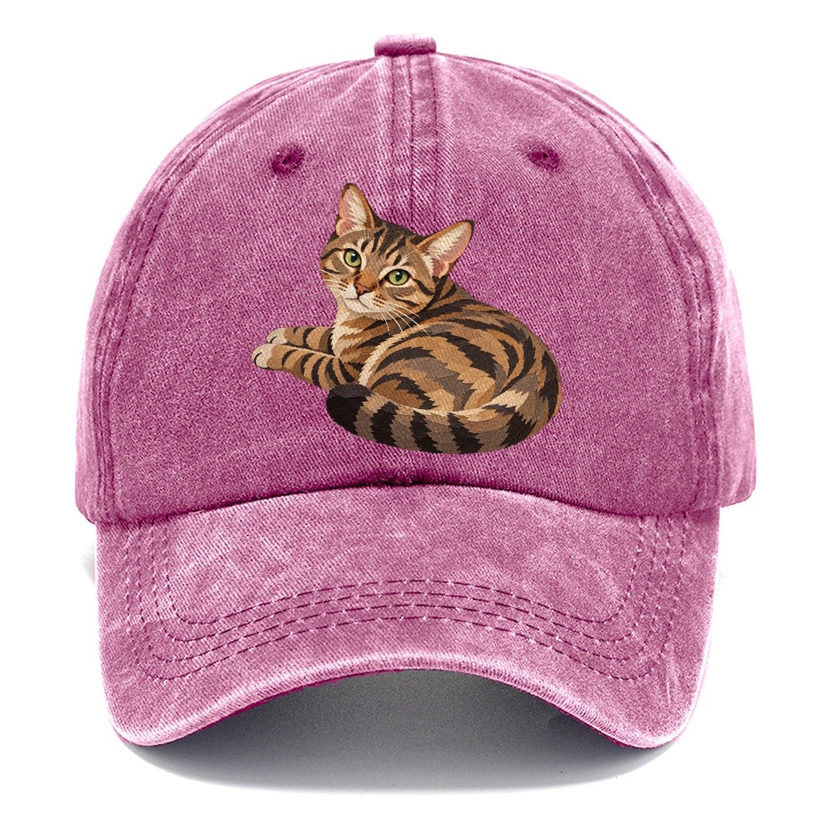 Curled Tabby Cat Classic Cap – Dusty Rose