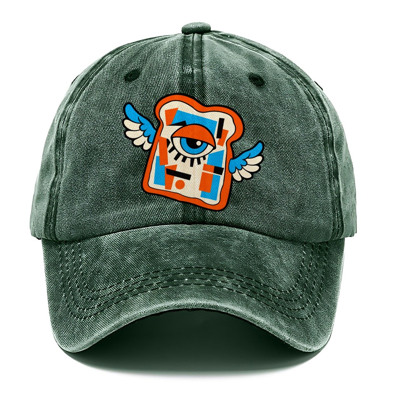 Toast With Wings Crazy Styles Classic Cap – Forest Mist