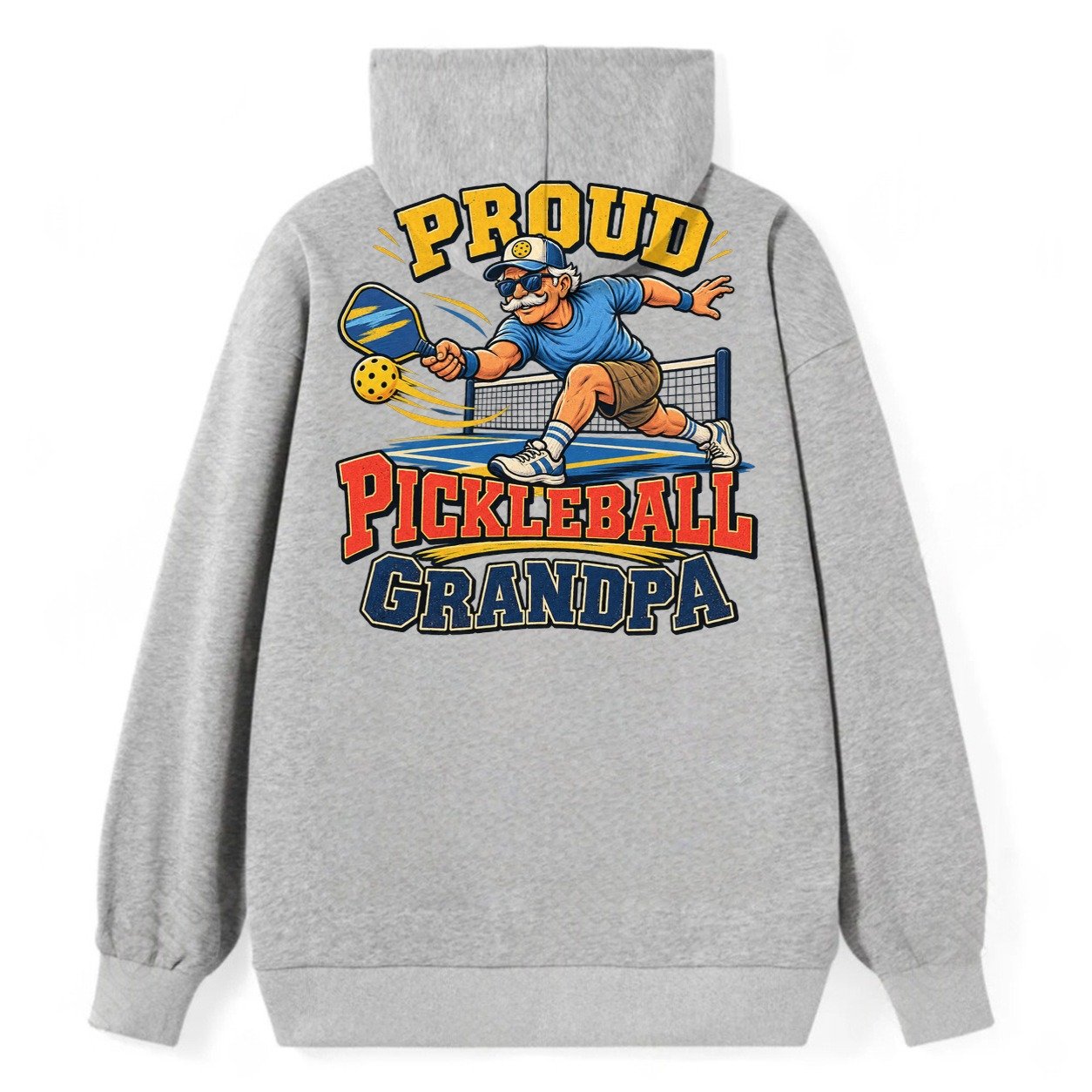 Proud Pickleball Grandpa Pickleball Life Classic Pullover Hoodie – Grey