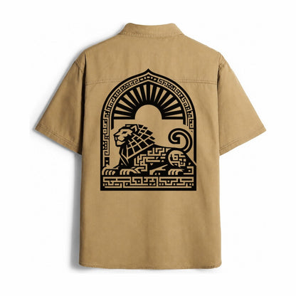 Persian Lion Arch Work Shirt – Khaki