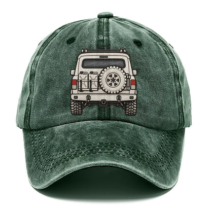 Trail Wagon Tailgate With Spare And Fuel Cans Off Roading And Overlanding Classic Cap – Forest Mist