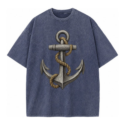 Anchor And Rope Vintage T-shirt – Blue
