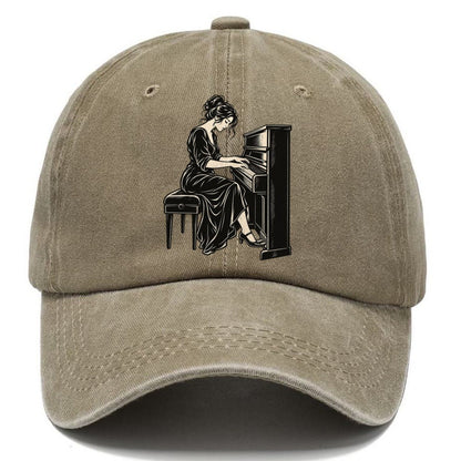Pianist Flowing Arpeggio Global Music Ink Figures Classic Cap – Warm Sand