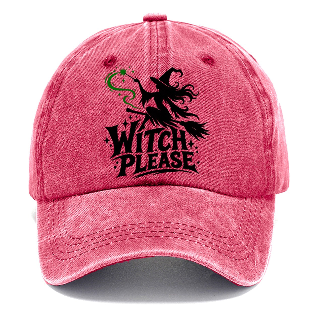 Witch Please Slogan Witch Magic Classic Cap – Pomegranate Blush