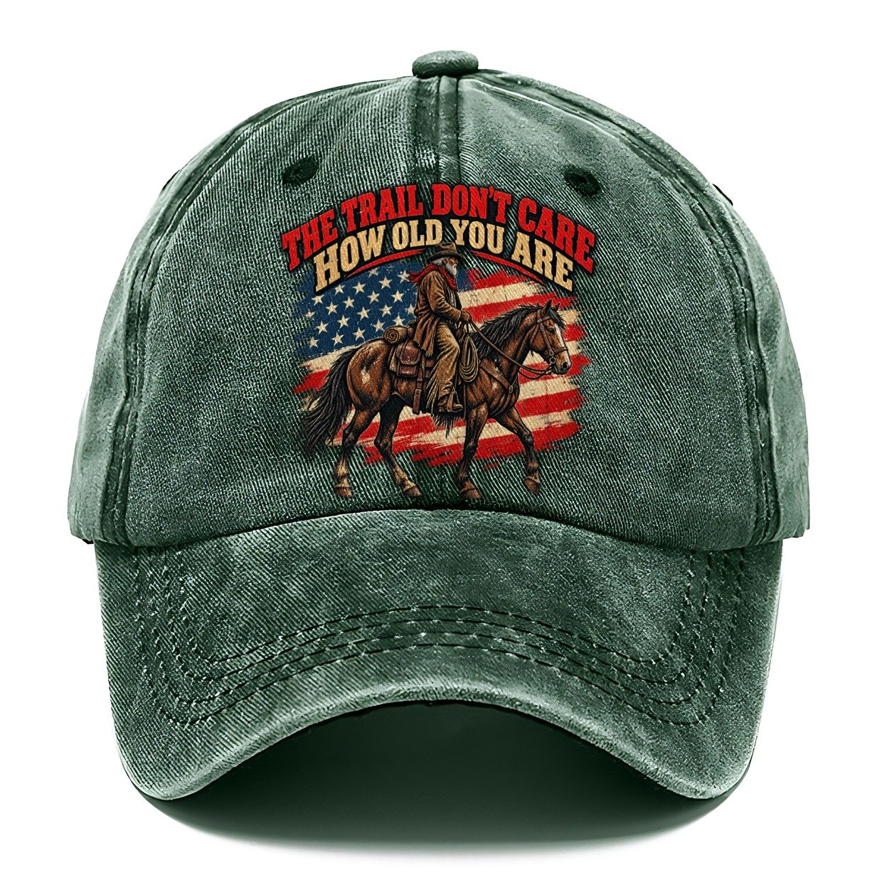 The Trail Don T Care How Old You Are Old Man Strong Classic Cap – Forest Mist
