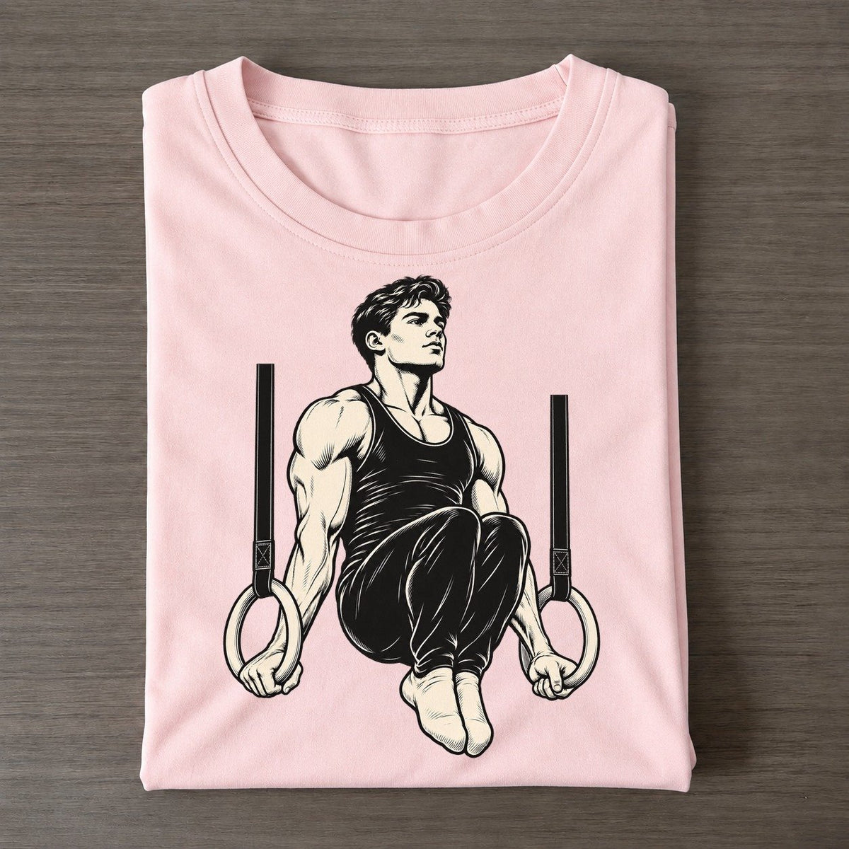 Gymnast Rings Support Global Sports Ink Figures Classic T-shirt – Pink