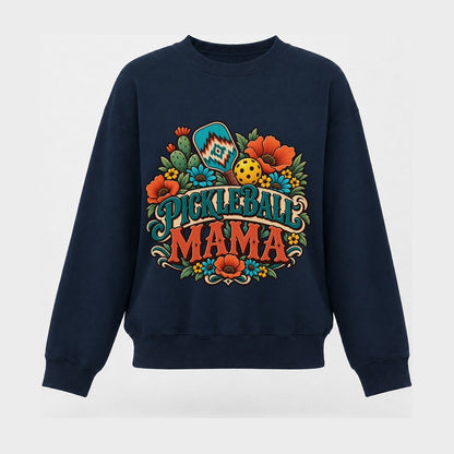 Pickleball Mama Pickleball Life Women's Crewneck Sweatshirt – Navy