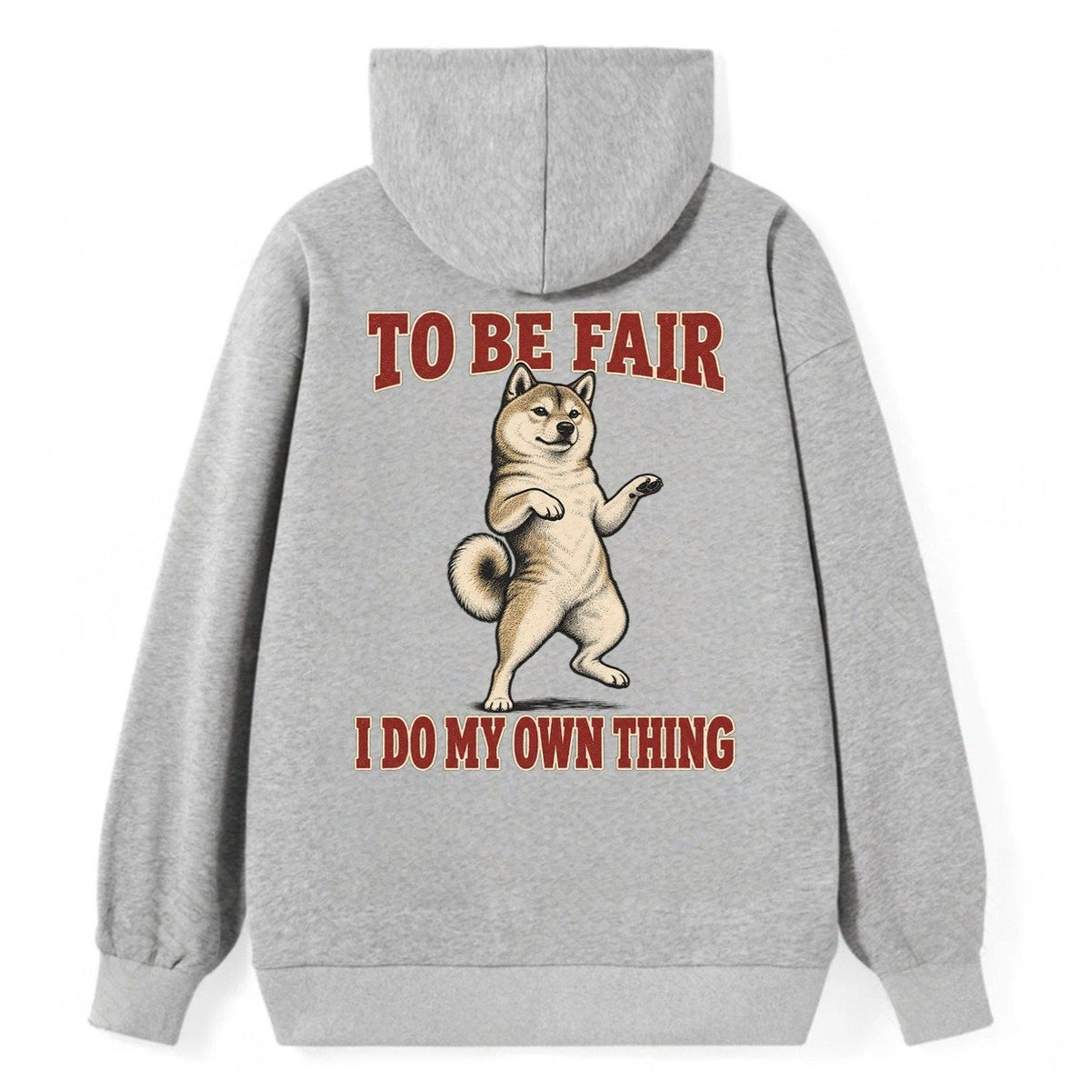 Shiba Inu Dog Declarations Classic Pullover Hoodie – Grey