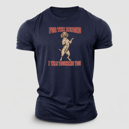 Vizsla Dog Declarations Cotton T-Shirt – Navy