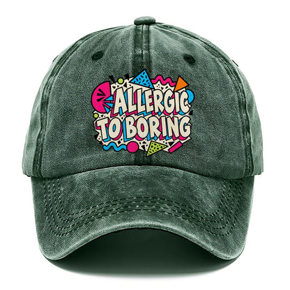 Allergic To Boring Crazy Styles Classic Cap – Forest Mist