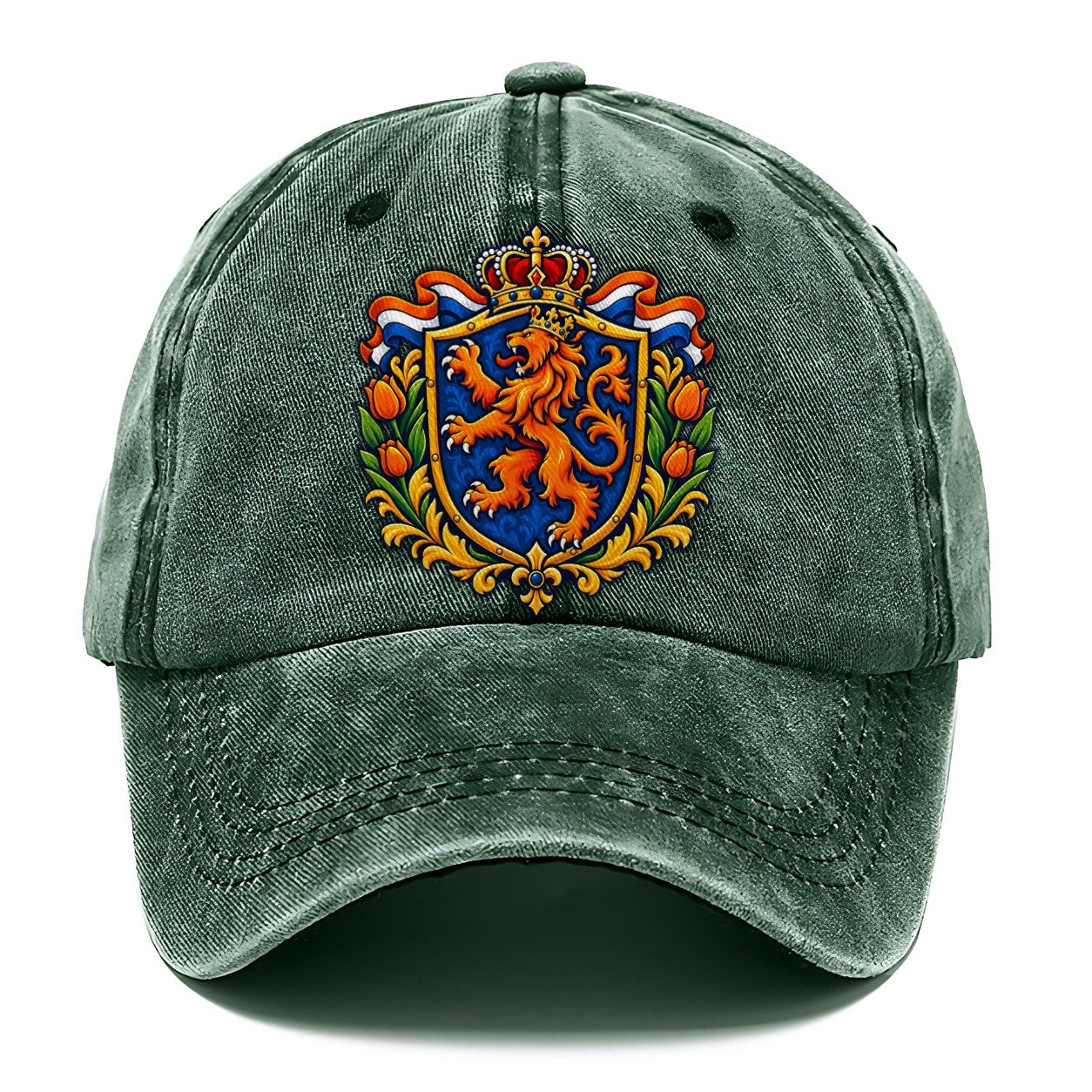 Netherlands Heraldic Crest Country Logos Classic Cap – Forest Mist