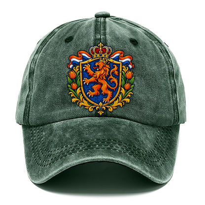 Netherlands Heraldic Crest Country Logos Classic Cap – Forest Mist