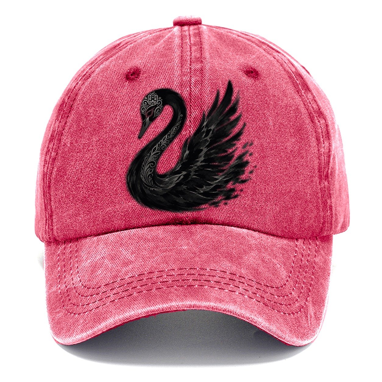 Hamsa Swan Gestural Marks Classic Cap – Pomegranate Blush