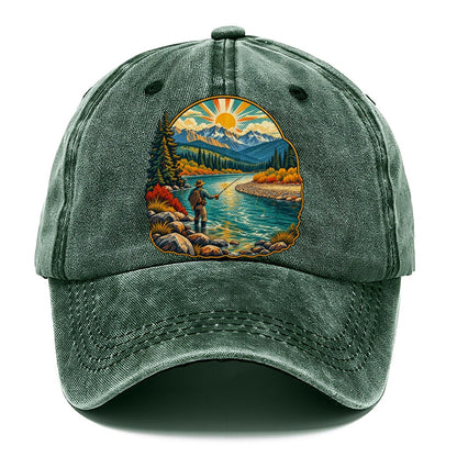 River Bend Fly Water Fishing Club Classic Cap – Forest Mist