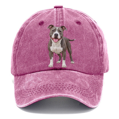 Pit Bull Terrier Standing Top Breeds Classic Cap – Dusty Rose