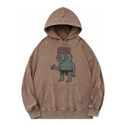 Black Pug Charming Companion Vintage Washed Hoodie – Brown