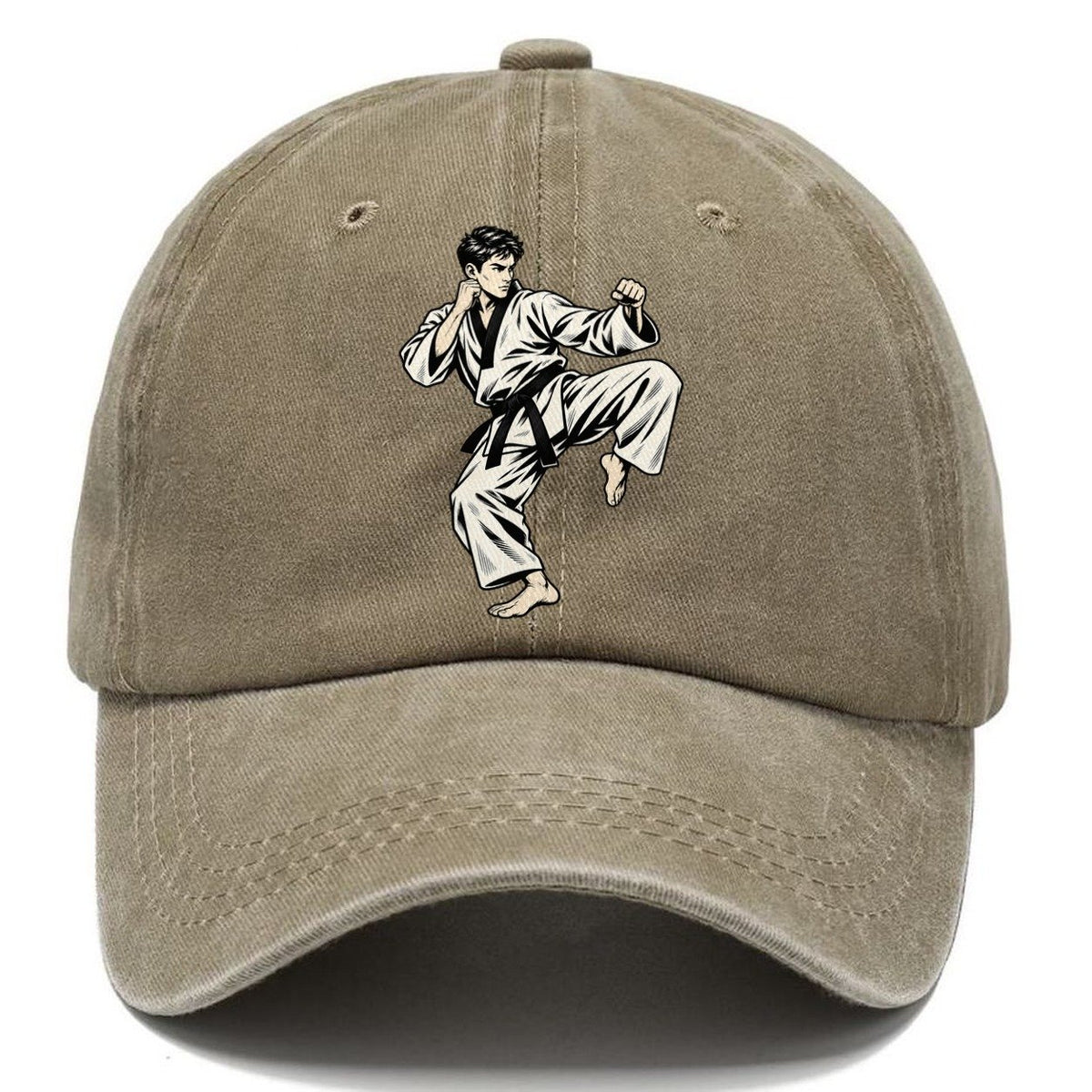 Taekwondo Guarded Counter Global Sports Ink Figures Classic Cap – Warm Sand