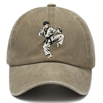 Taekwondo Guarded Counter Global Sports Ink Figures Classic Cap – Warm Sand